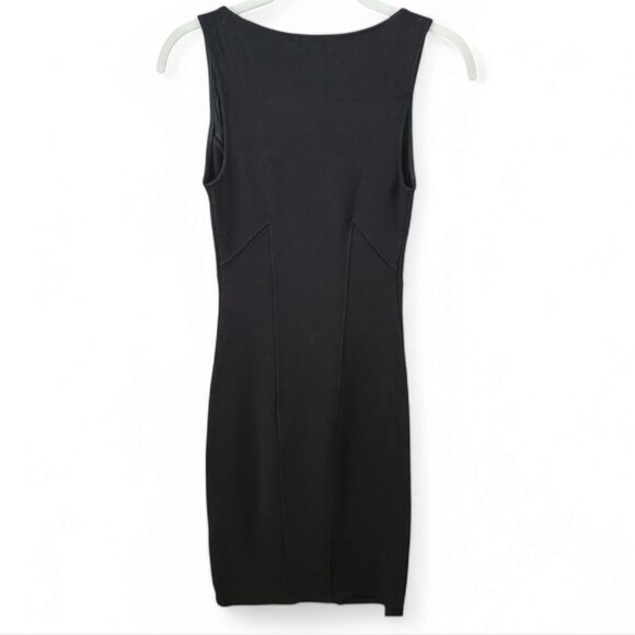 Helmut Lang Black Gala Knit Square Neck Cut Out Bodycon Dress - Small - Picture 3 of 8